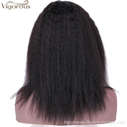 Vigorous 12 Inches Lace Front Human Hair Wigs For Women Pre Plucked With Baby Hair Brazilian 100% Italian Yaki Human Hair Wigs